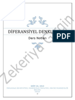 Diferansiyel Denklemler