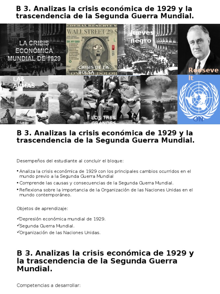 Crisis de 1929 y su impacto en WWII | PDF | Gran depresion ...