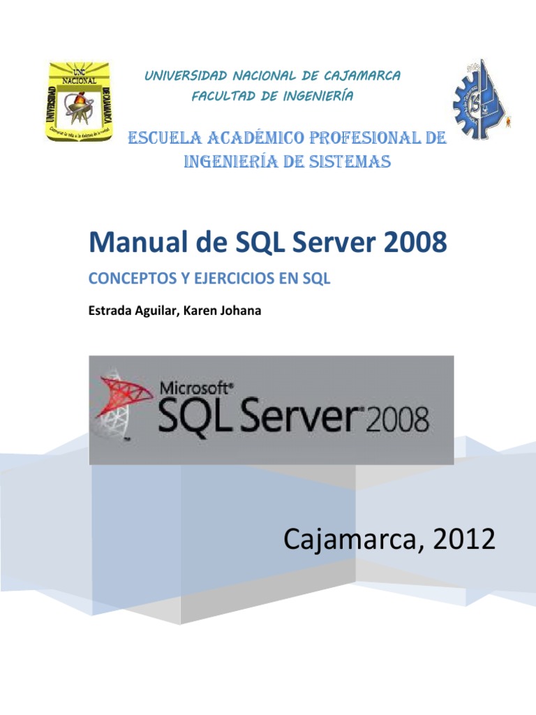 Manual de SQL Server 2008 | PDF | SQL | Tabla (base de datos)