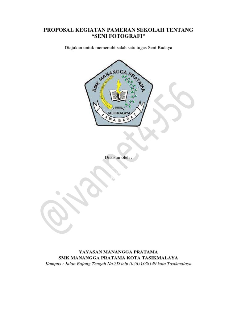 Proposal Kegiatan Pameran Sekolah Tentang Seni Fotografi