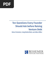 Bessemer Guide To Venture Debt