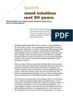 Management Intuition for the Next 50 Years