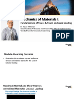 Maximum Normal and Shear Stress On Inclined Planes For Uniaxial Loading