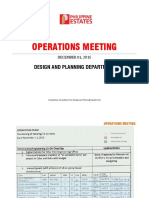 Operations Meeting: Design and Planning Department