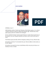 Dhirubhai Ambani in Critical Condition