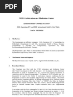 Domain Name Dispute [WIPO AMC Decision] - DHL Operations B.v. and DHL International GmbH v. Eric White [2010]
