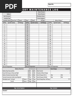 Battery Maintenance Log Trojan