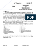 Syllabus AP Chemistry 2014-2015