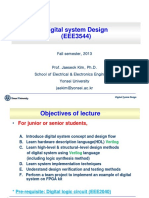 Digital System Design (EEE3544) : Fall Semester, 2013
