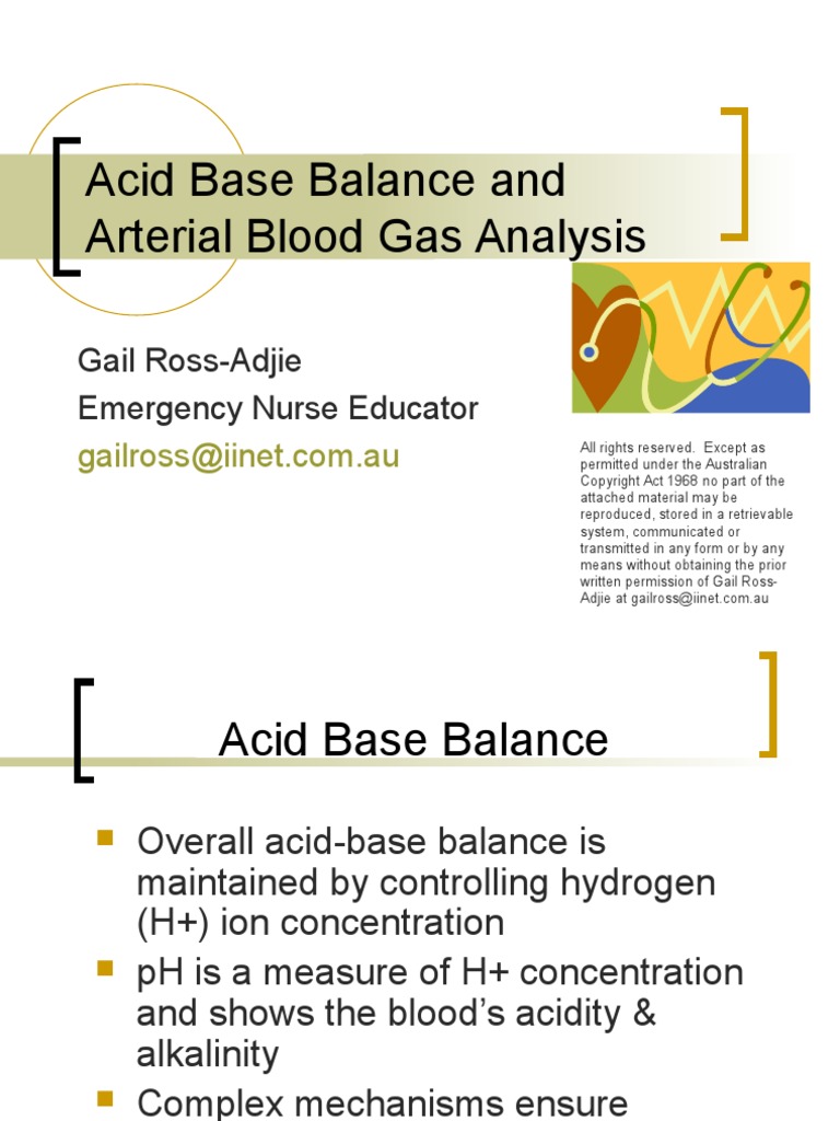 Acid Base Balance and Arterial Blood Gas Analysis | Download Free PDF ...