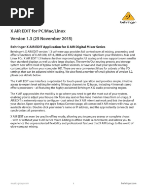 Behringer x air download windows
