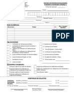 Formato de Solicitud de Documentos Probatorios de Estudios