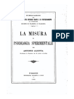 Aliotta, A. (1905) - La Misura in Psicologia Sperimentale. Firenze. Galletti e Cocci.