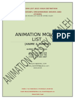Animation Movies List: (Anime & Manga)