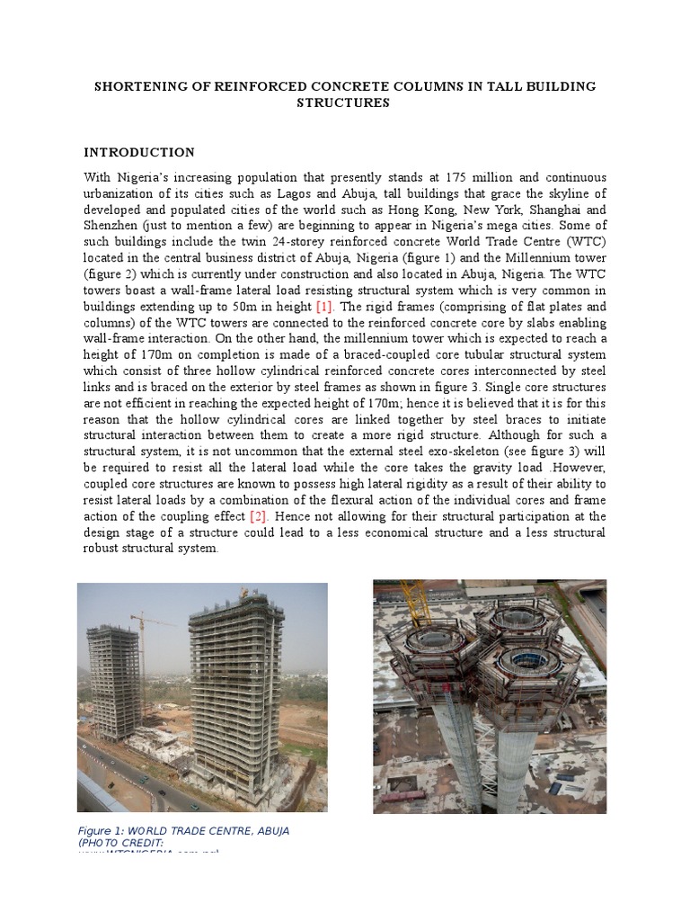 Column Shortening in Tall Buildings | PDF | Column | Deformation ...