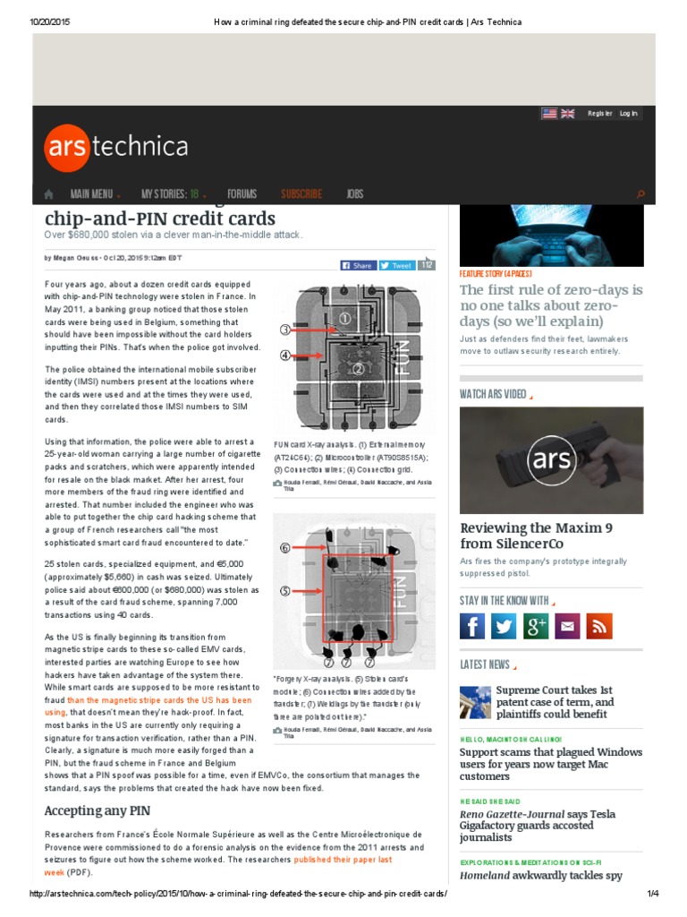 Criminal Ring Hacks Chip-and-PIN Cards | PDF | Emv | Authentication