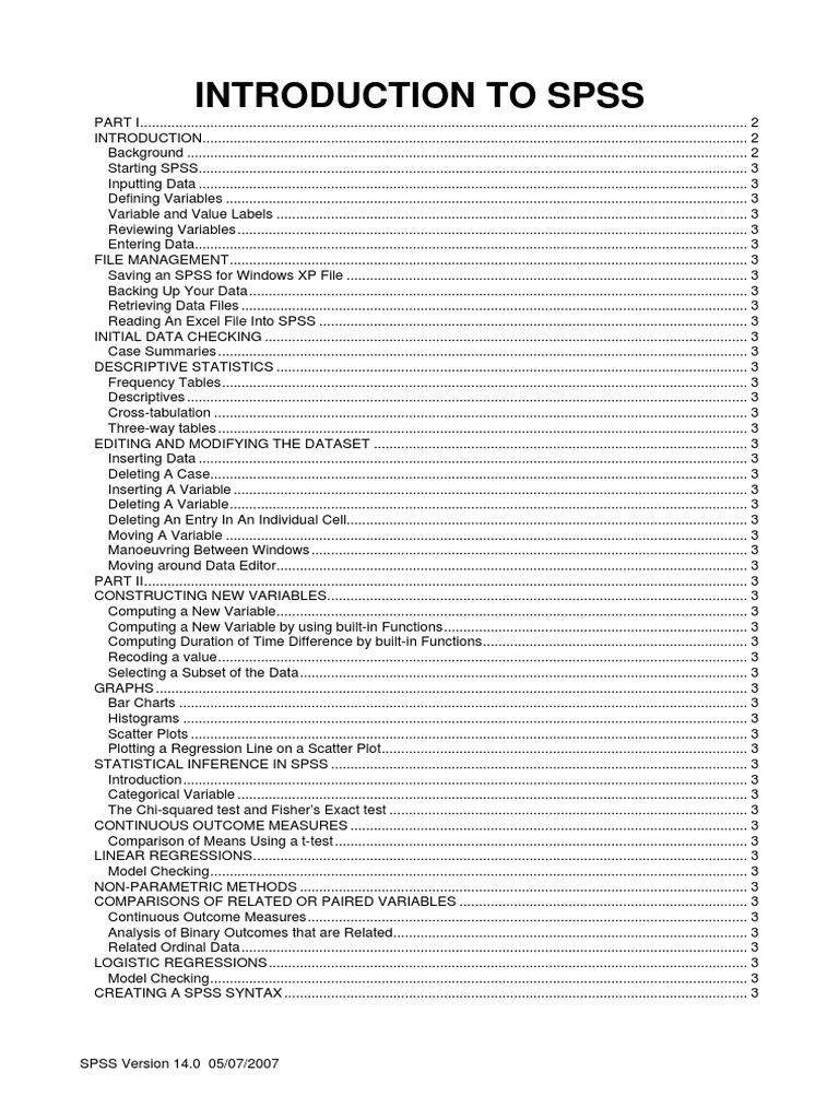 Spss Tutorial Pdf: Utilisation Spss Pdf – FJCY