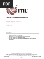 ITIL Foundation Examination Sample A v4.1 Combined