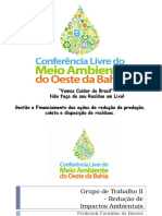 Conferencia Livre de Meio Ambiente - Redução de Impactos