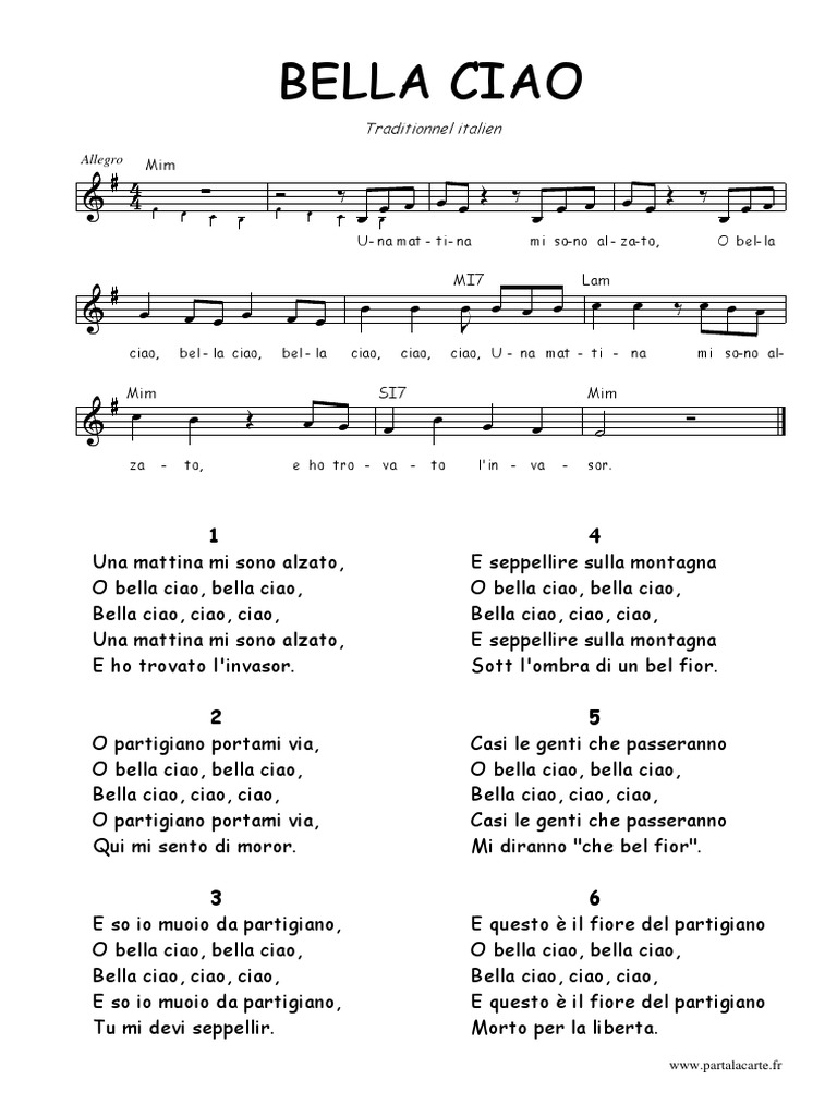 Bella Ciao PDF