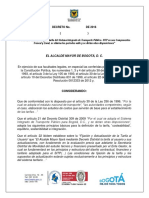 Decreto de Aumento de Tarifas para TransMilenio y SITP