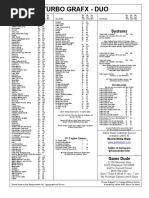 Download TurboGrafx Price Sheet by Game Dude SN29609884 doc pdf