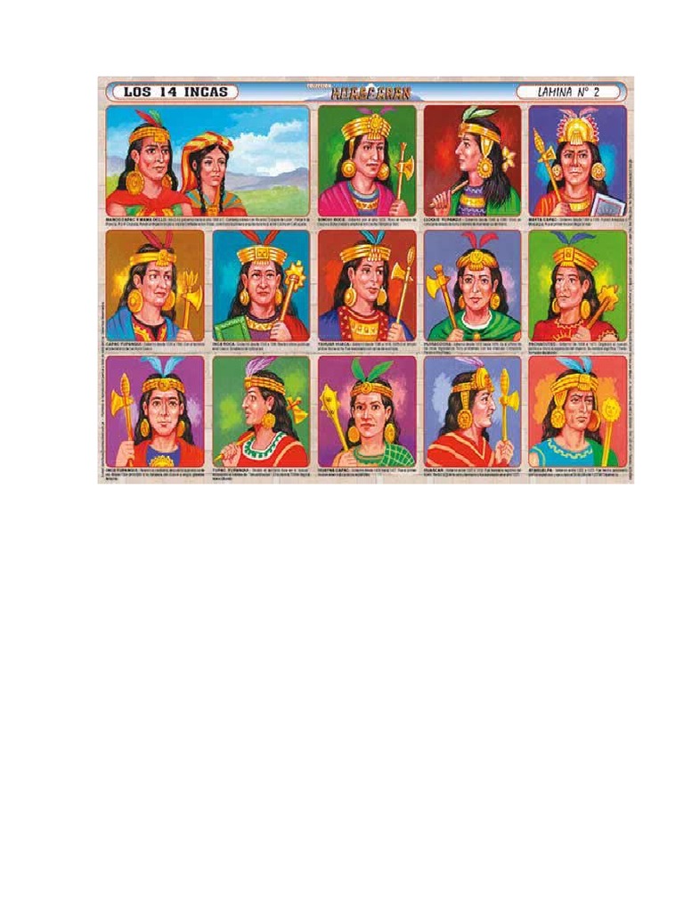 Lamina Los 14 Incas