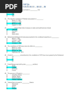 Pakistan Affairs MCQs Final