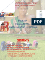 Study of The Prevalence of Baby Products in The Rural Market
