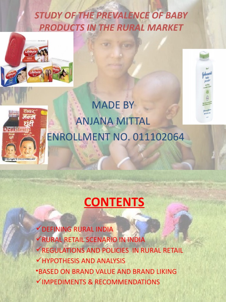Study of The Prevalence of Baby Products in The Rural Market | PDF ...