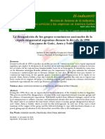 La Desaparición de Los Grupos Económicos Nacionales de La Cúpula Empresarial Argentina Durante La Década de 1990 Los Casos de Gatic, Astra y Soldati Alejandro Gaggero