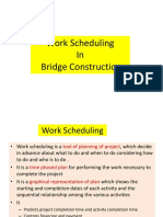 Work Scheduling in Bridge Construction