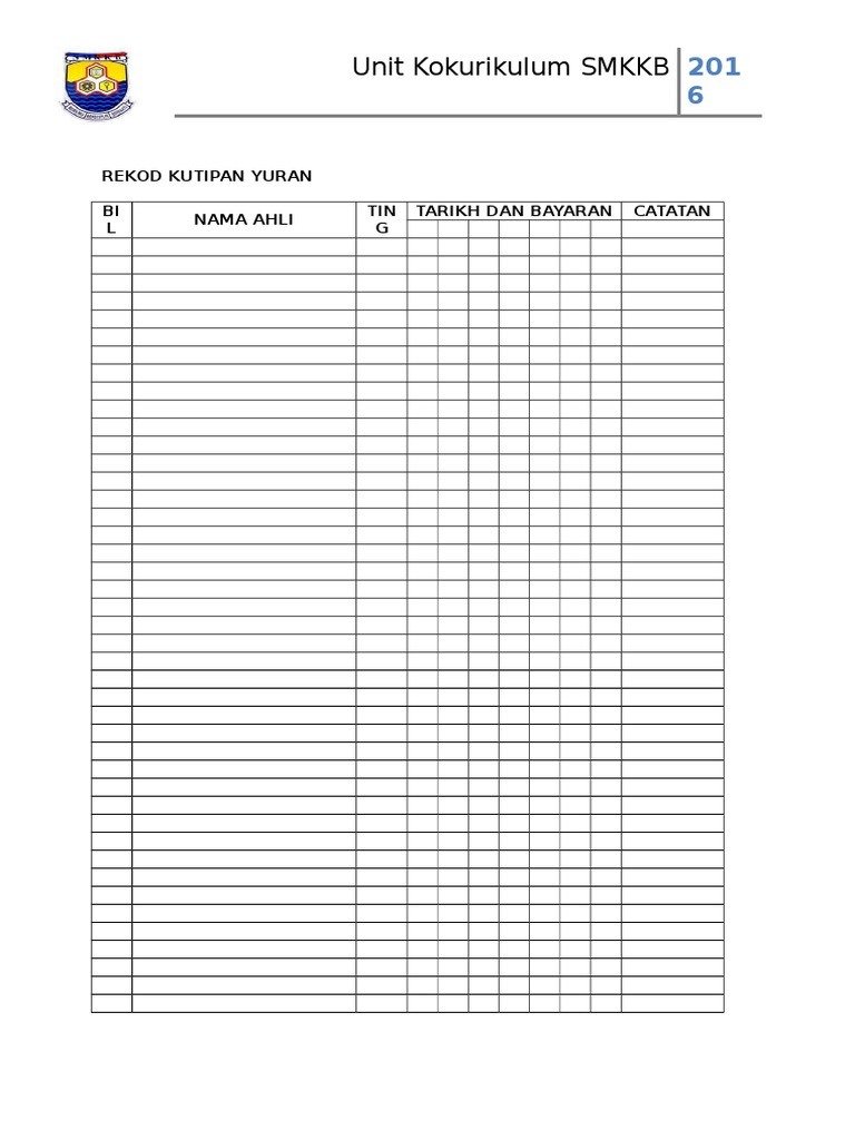 Rekod Kutipan Yuran | PDF