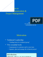 Introduction To Tech Communication & Project Management: Arthur C.M. Chen 617 253-7312, RM 38-460 Acmchen@alum - Mit.edu