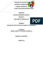 Reseña de Una Situacion Didactica Obcervada