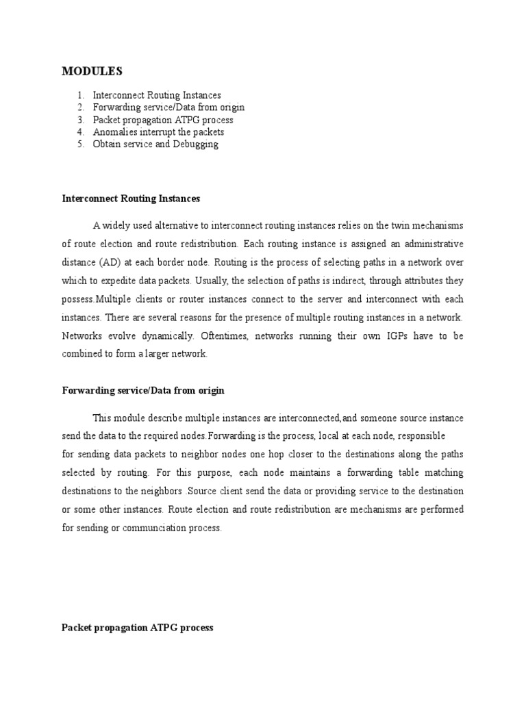 Modules: Interconnect Routing Instances | PDF | Routing | Router ...