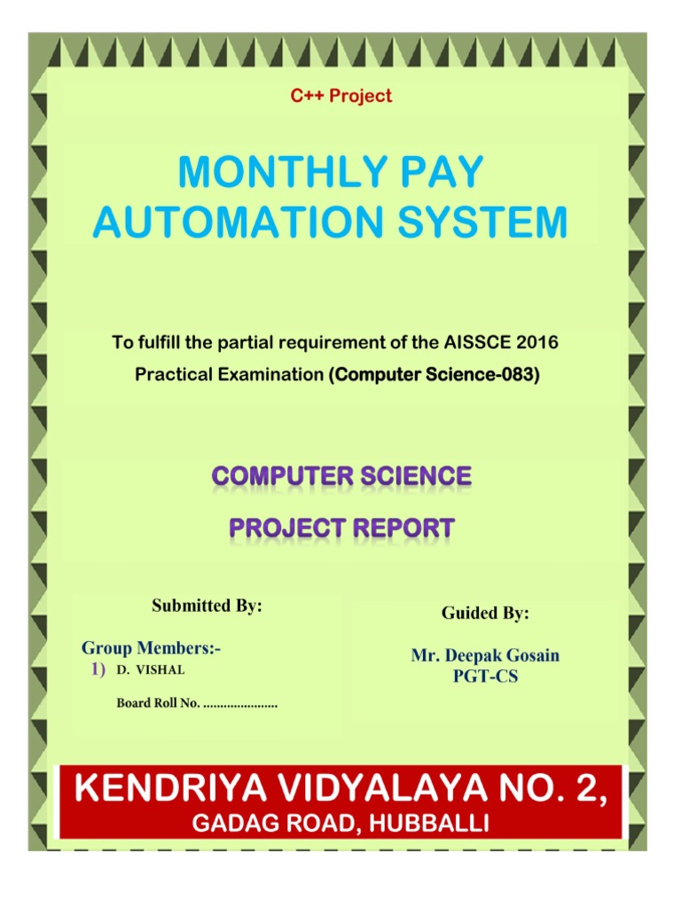 C++ Monthly Pay Automation Project | PDF | Object Oriented Programming ...