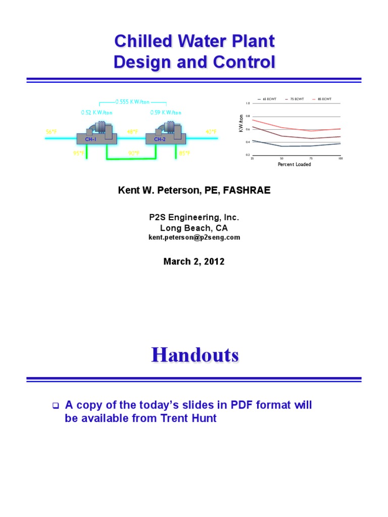 Chilled Water Plant Design Optimization | PDF | Pump | Valve