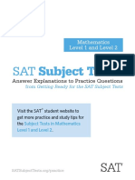 Subject Tests Answer Explanations Math