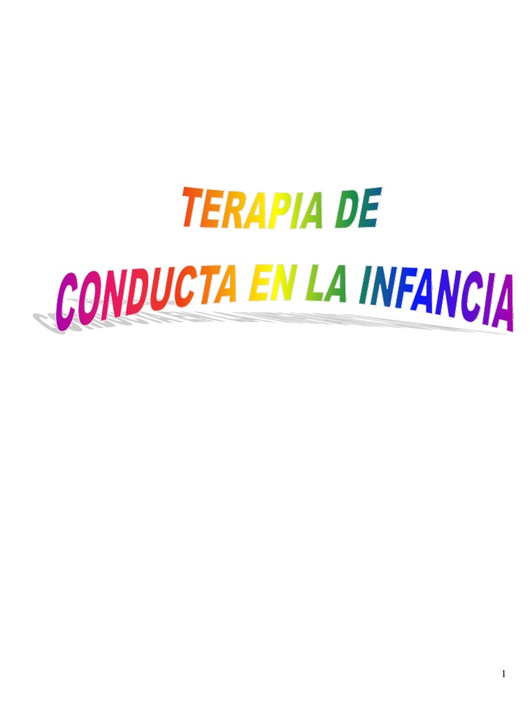 Terapia de Conducta en La Infancia | Descargar gratis PDF | Adultos ...