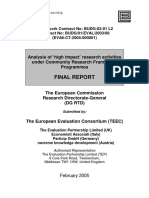 Analysis of High Impact Research Activities Under Community Research Framework Programs