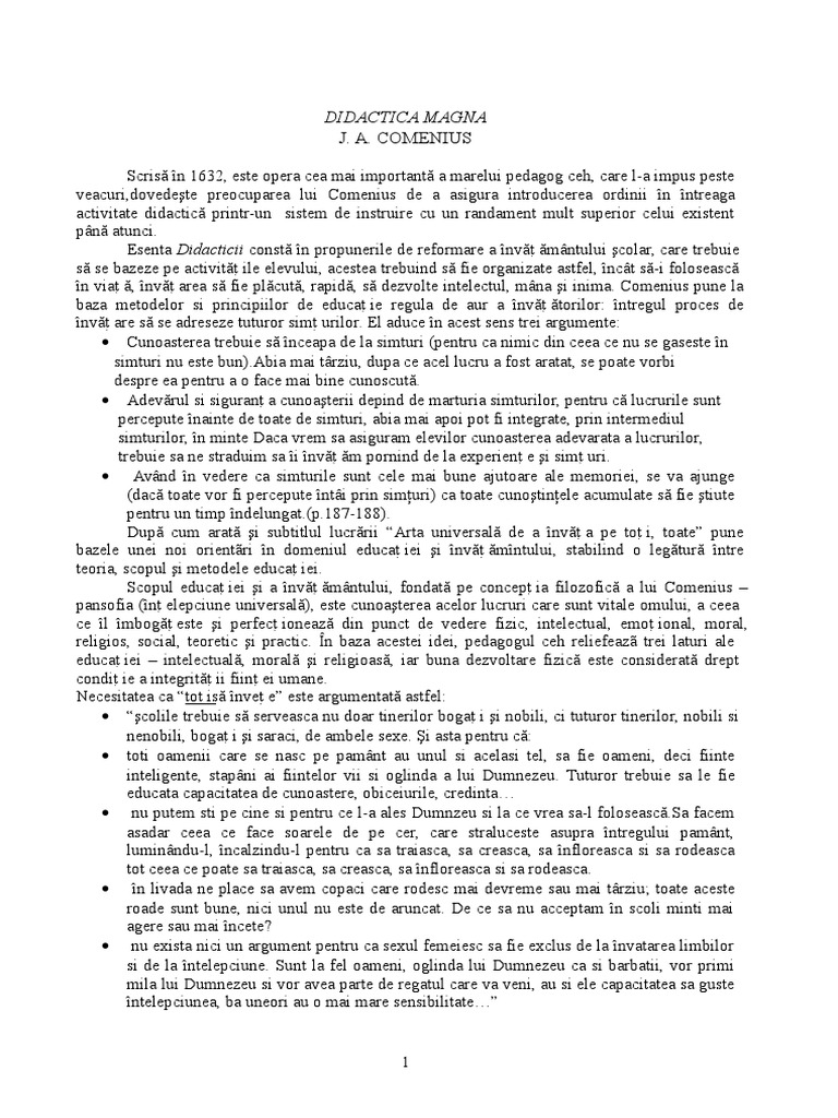 Consta Na Obra De Comenius Didática Magna Que Ensinar é