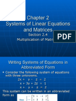 Systems of Linear Equations and Matrices