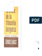 Lukacs Georg La Crisis de La Filosofia Burguesa