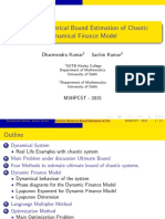 Ultimate Numerical Bound Estimation of Chaotic Dynamical Finance Model
