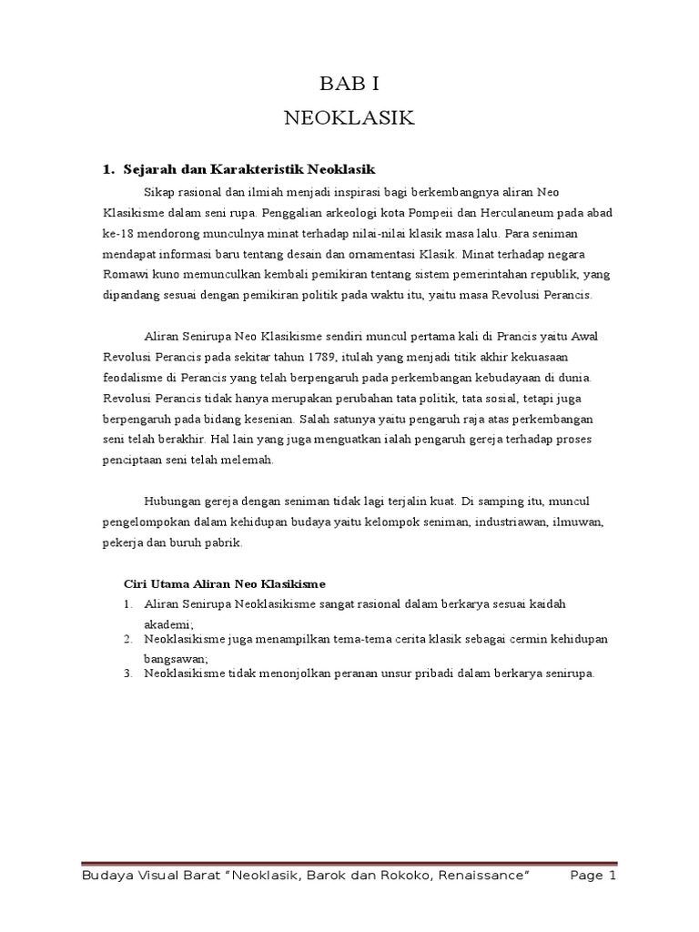 Aliran Lukisan Renaissance Barok Rokoko dan Neo Klasik Aliran Lukisan Renaissance Barok Rokoko dan Neo Klasik