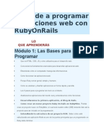 Aprende A Programar Aplicaciones Web Con RubyOnRails