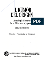 Javier Sologuren El Rumor Del Origen Antologia de La Literatura Japonesa