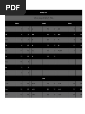 bell schedule