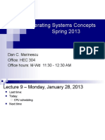 CGS 3763 Operating Systems Concepts Spring 2013: Dan C. Marinescu Office: HEC 304 Office Hours: M-WD 11:30 - 12:30 AM